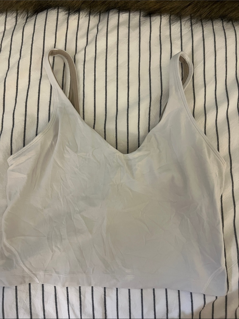 lululemon athletica White V-Neck Seamless Tank